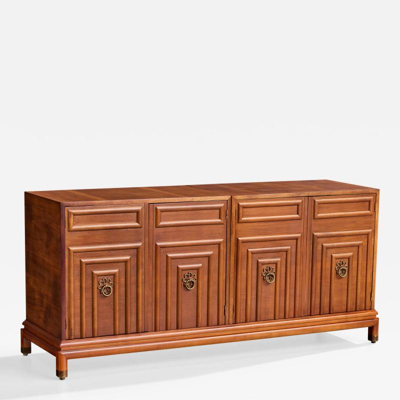 Renzo Rutili Cabinet with Wood and Brass USA 1950s