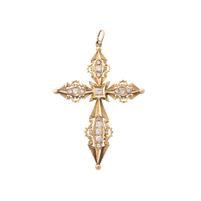 Repouss Gold French Cross