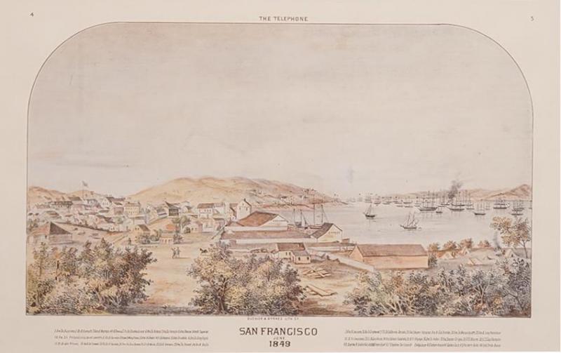 Reprint of an Old View of San Francisco Probably 19th Century