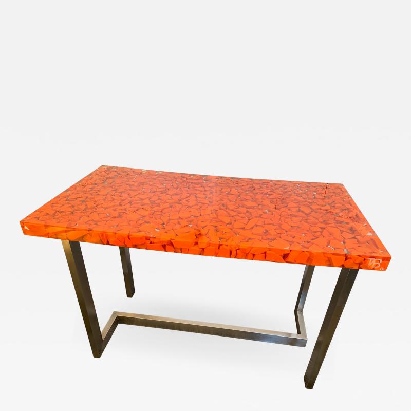 Resin Fractal Inclusion Console Table Desk by Thomas Brant France 2014