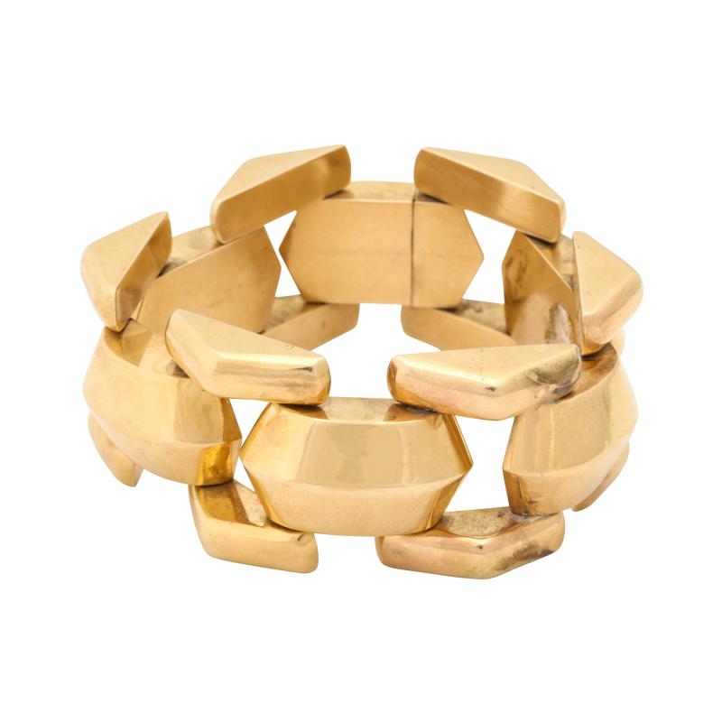 Retro 14 kt Gold Tank Bracelet