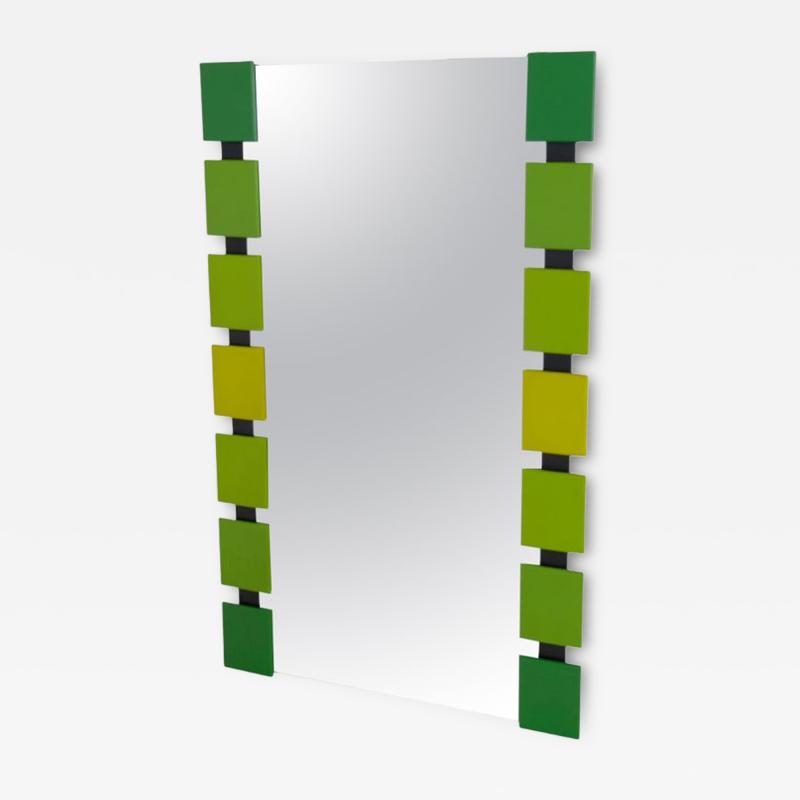 Retro Sculptural Colourfully Framed Mirror M kisen Kuvastin Finland 1975