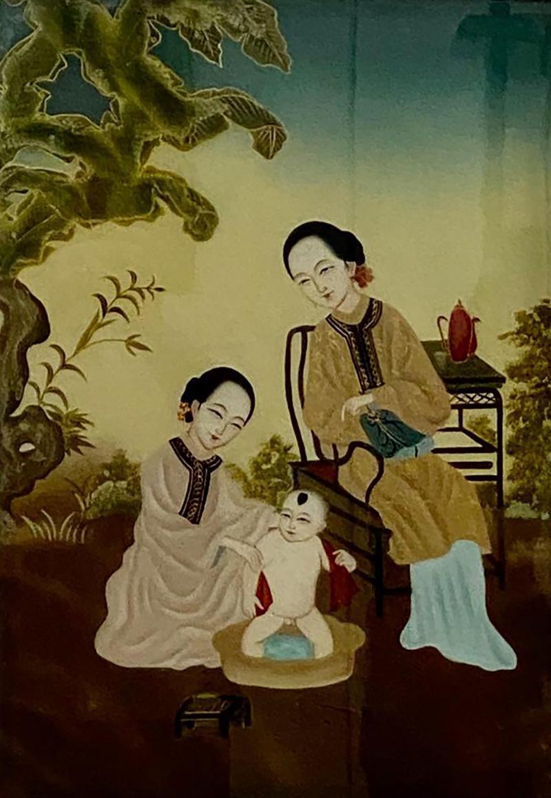 Reverse Glass Painting China Republic Period