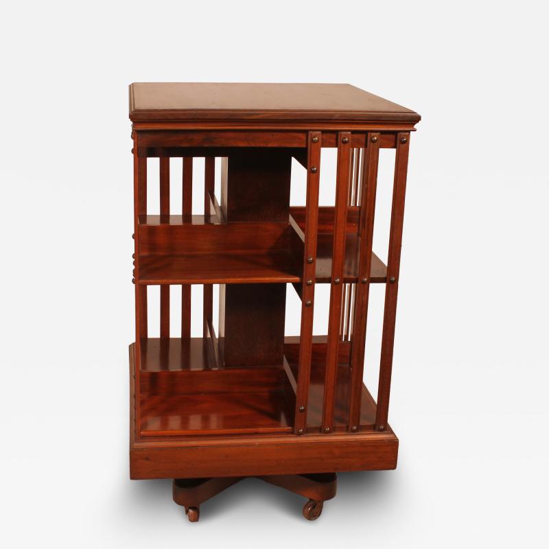 Revolving Bookcase With Iron Base 19th Century