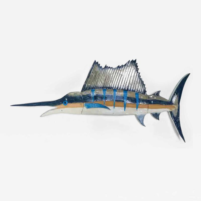 Rexx Fisher Unique Glazed Ceramic Sailfish Wall Sculpture by Florida Artist Rexx Fisher 1 1