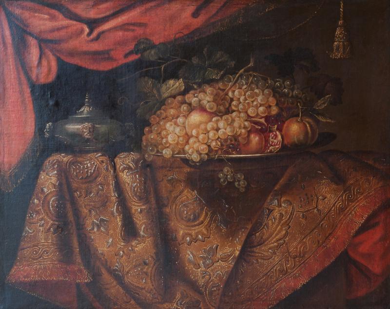 Reynaud Levieux STILL LIFE WITH GRAPES ATTRIBUTED TO REYNARD LEVIEUX 1620 1690 