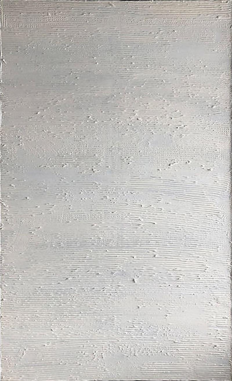 Ricardo Rumi White on White textured Oil Painting