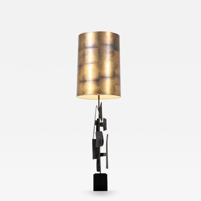 Richard Barr Richard Barr Brutalist Iron Table Lamp for Laurel