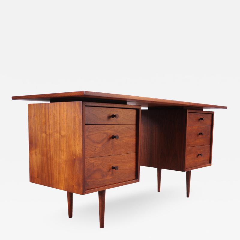 Richard Ernst Artschwager Mid Century American Modern Walnut Desk by Richard Artschwager