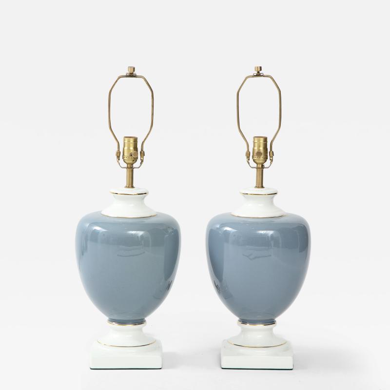 Richard Ginori Richard Ginori French Blue Porcelain Lamps