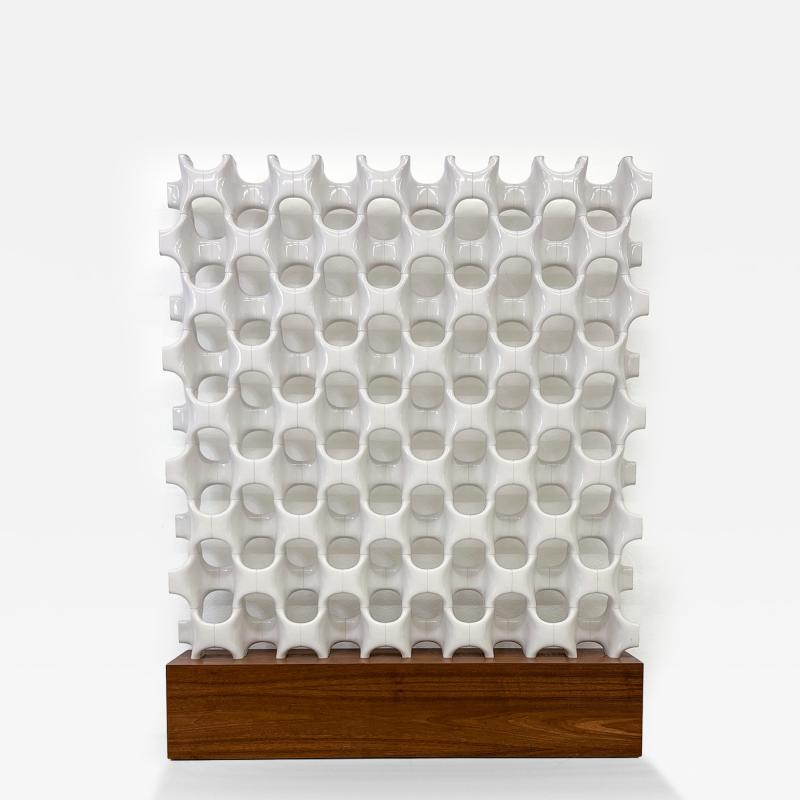 Richard Harvey Sculpta Grille Bones Screen on Walnut Base by Richard Harvey 1960s