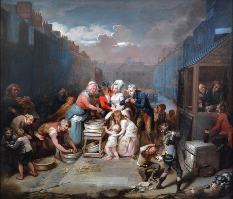 Richard Morton Paye St James Day Large 18th Century Royal Academy Masterpiece Oil Painting