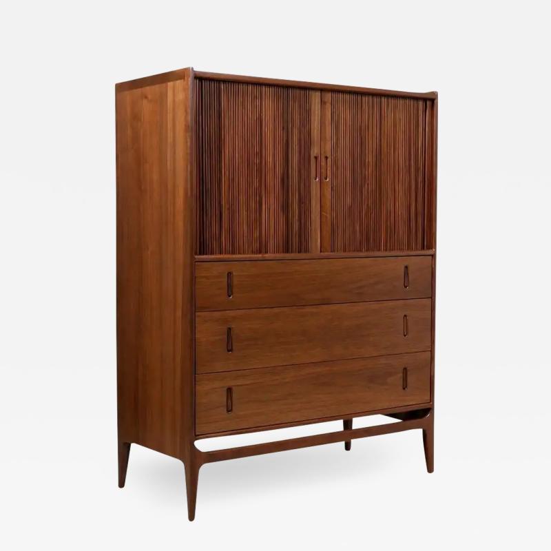 Richard Thompson Richard Thompson Walnut Tambour Door Chest for Glenn of California