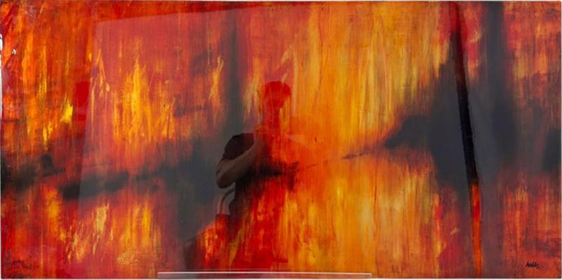 Rick Hobbs 2008 Rick Hobbs Rehearsal Large Abstract Acrylic Painting on Board Signed