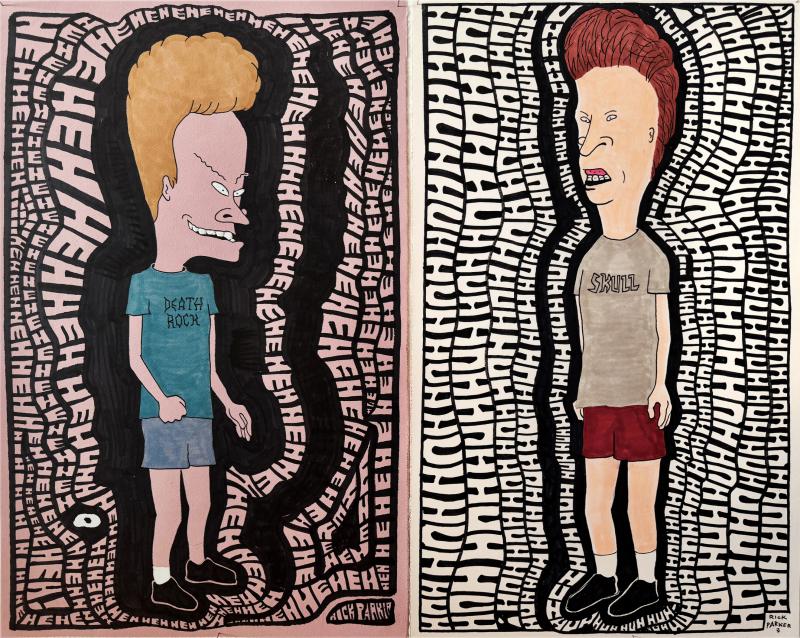Rick Parker Beavis and Butthead Illustration Original Art from MTVs Lead Artist