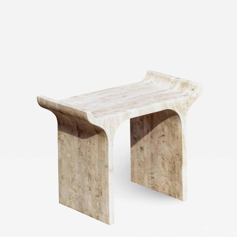 Ries Estudio Travertine Tori Stool