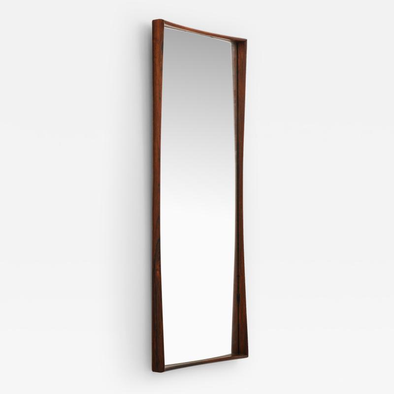 Rimbert Sandholt Rare Mirror with Rosewood Frame by Rimbert Sandholt 1950s
