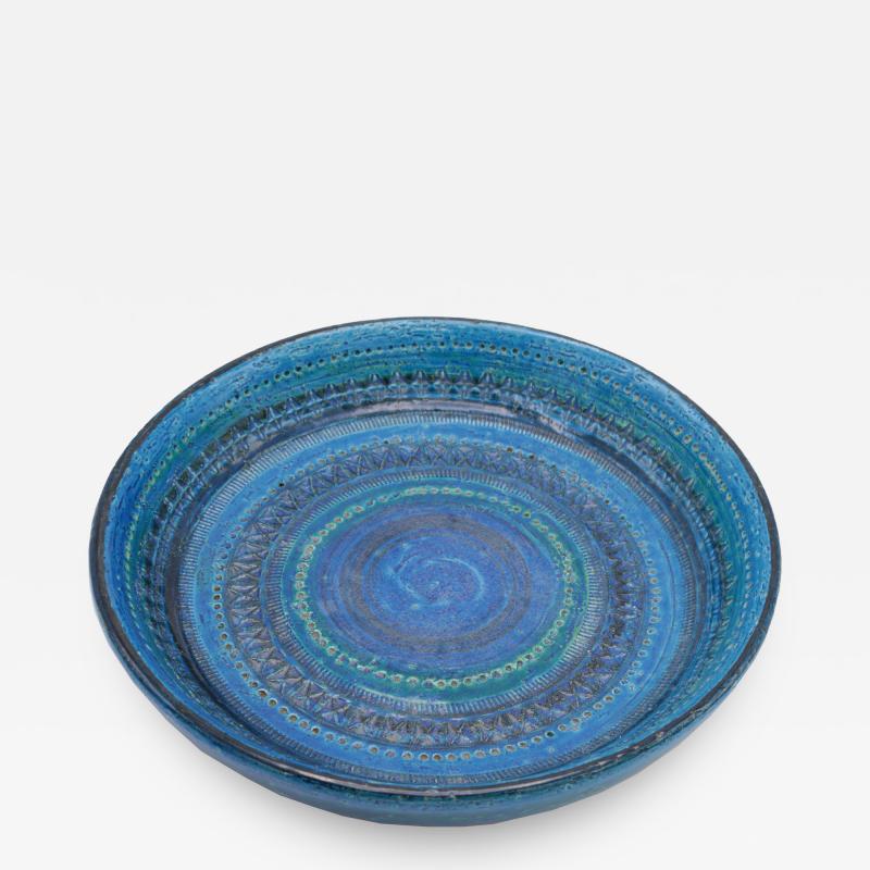 Rimini blue glazed ceramic bowl manufactured by Bitossi