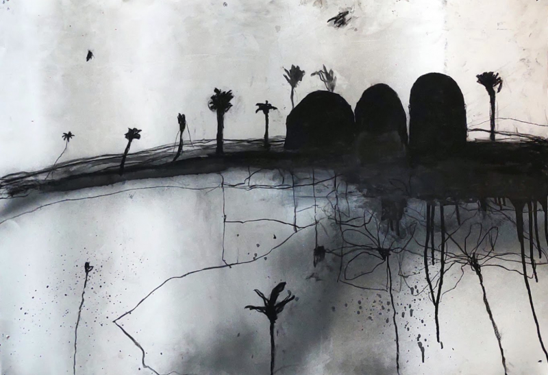 Robert Baribeau The Palms 6 Abstract painting 2023