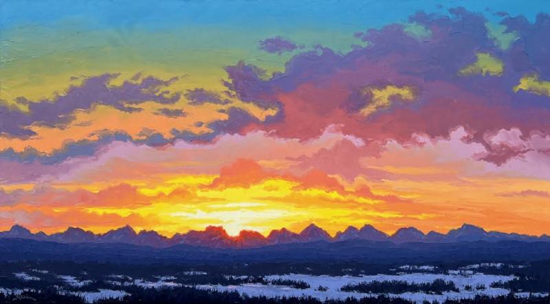 Robert E Wood Rocky Mountain Sunset