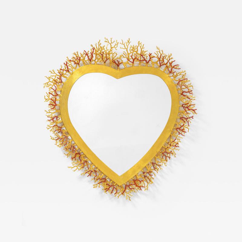 Robert Goossens Large Coral Heart Mirror