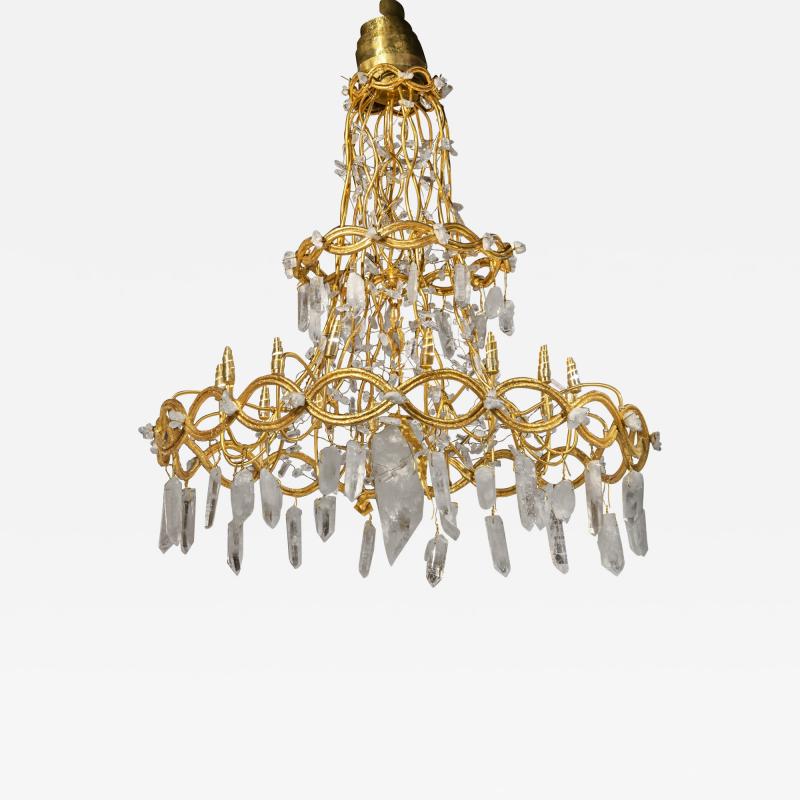 Robert Goossens Triple ribbon chandelier by Robert Goossens France 1982