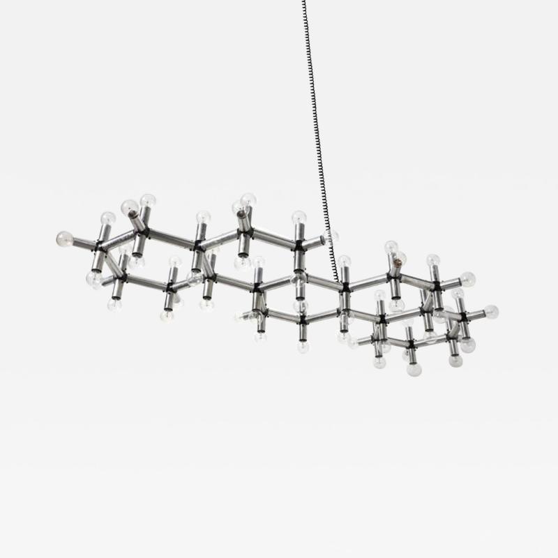 Robert Haussmann Mid Century Modern Robert Haussmann Aluminium Suspension Lamp Switzerland 1969