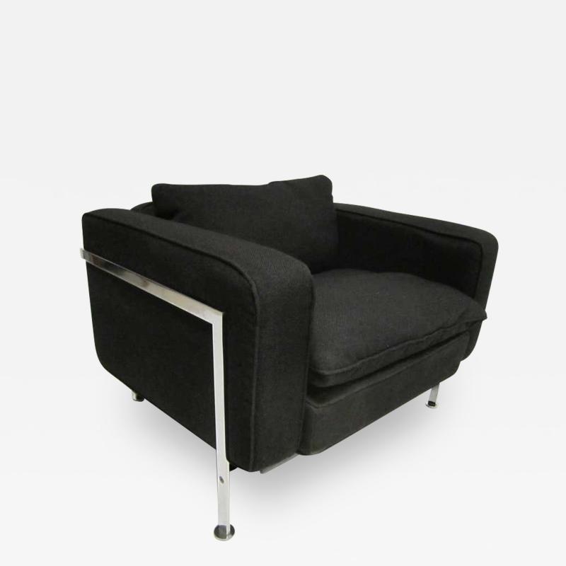 Robert Haussmann Robert Haussmann Stendig Upholstery and Steel Lounge Chair Mid Century Modern