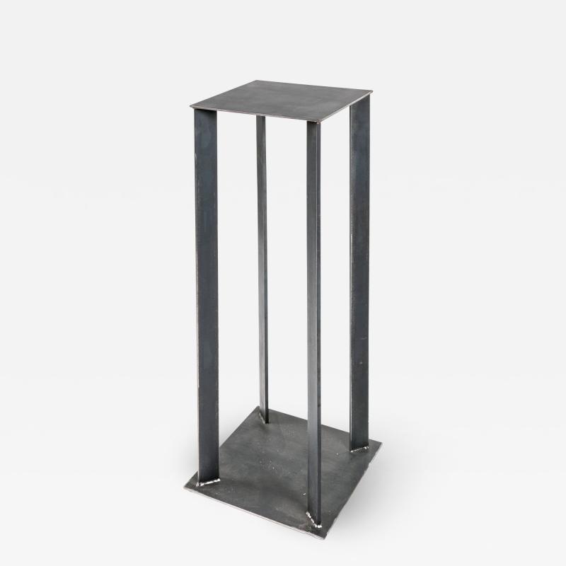 Robert Koch Artist Made Industrial Steel Pedestal Stand by Robert Koch