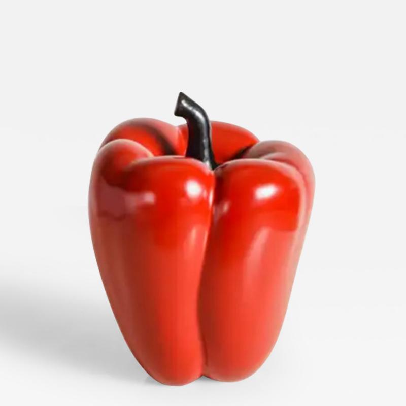 Robert Kuo Bell Pepper Red Lacquer by Robert Kuo Hand Repousse Limited Edition