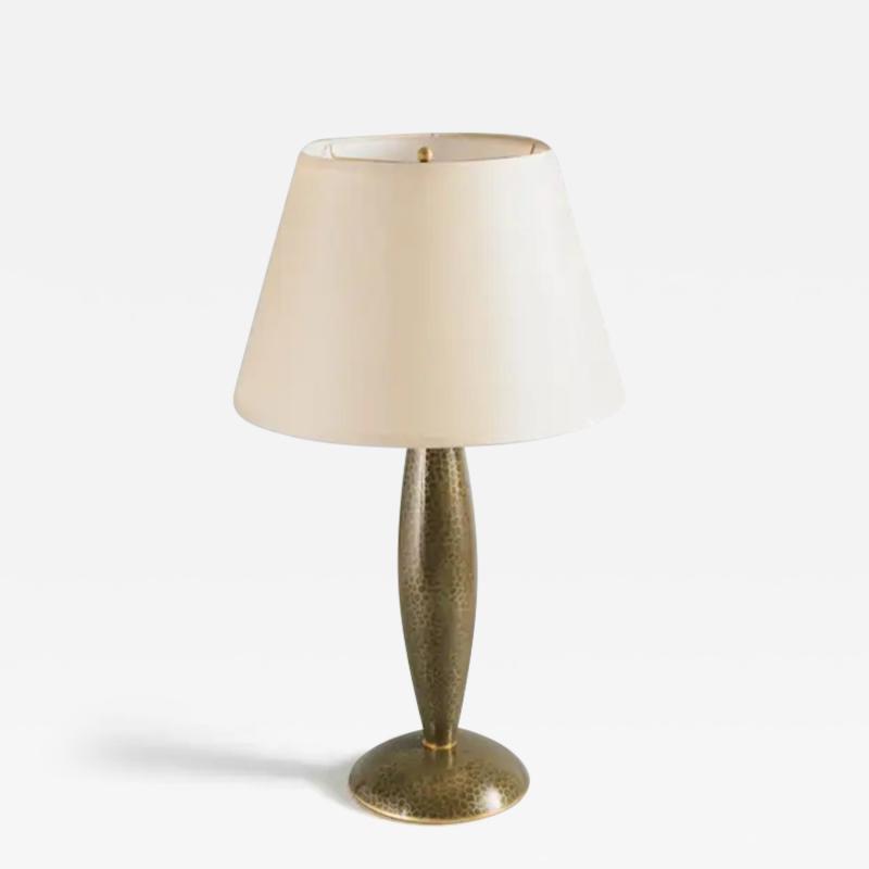 Robert Kuo Contemporary Cloisonn Baluster Lamp in Moss by Robert Kuo Limited Edition