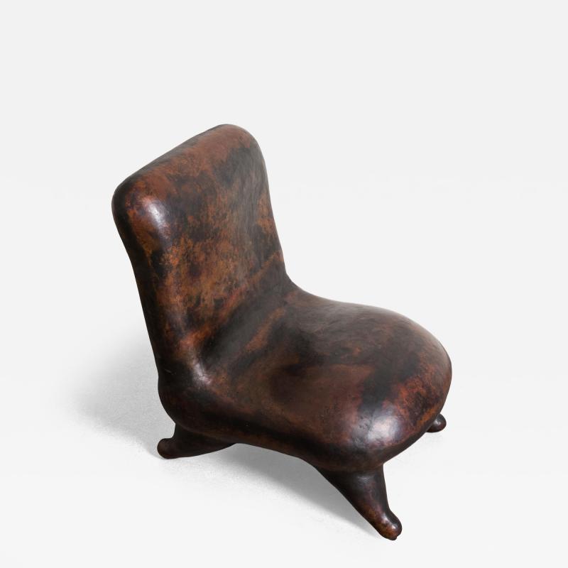 Robert Kuo Contemporary Hand Repouss Copper Chair by Robert Kuo Limited Edition