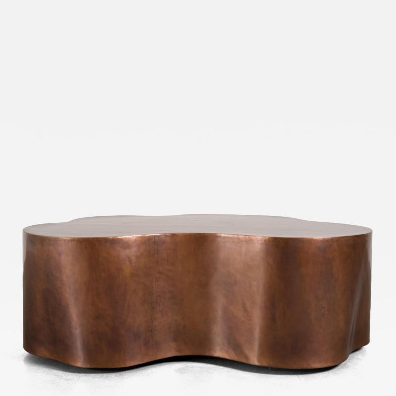 Robert Kuo Contemporary Hand Repouss Copper Root Cocktail Table by Robert Kuo