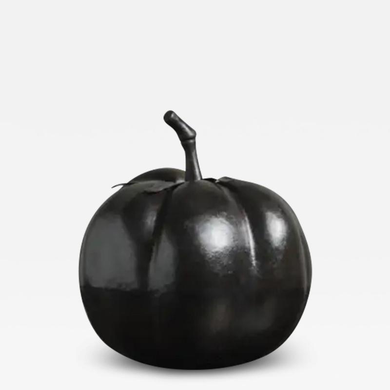 Robert Kuo Contemporary Repousse Tomato Sculpture in Dark Antique Copper by Robert Kuo