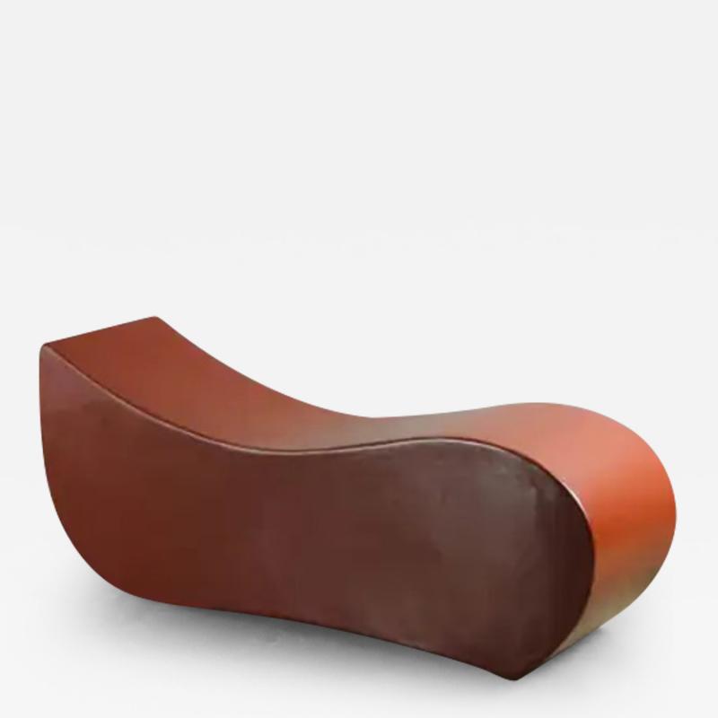 Robert Kuo Contemporary Yi Bench in Red Bean Lacquer by Robert Kuo Limited Edition