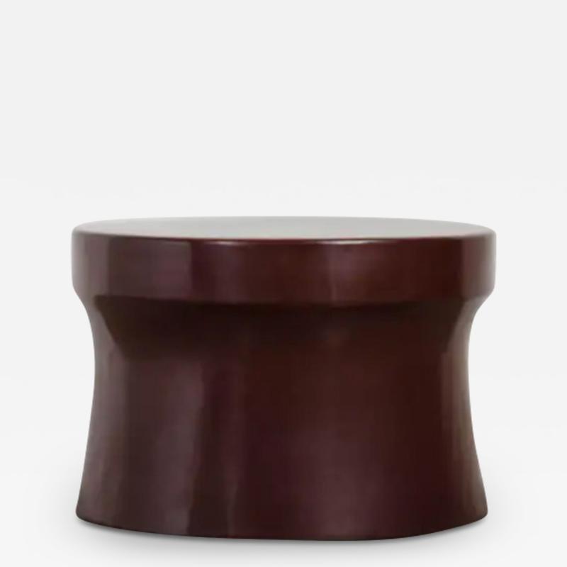 Robert Kuo Dong Shan Table Red Bean Lacquer by Robert Kuo Hand Repouss Limited Edition