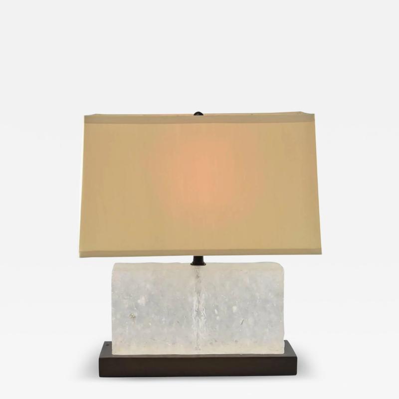 Robert Kuo Modern Robert Kuo for McGuire Carved Ice Table Lamp 1 of 2