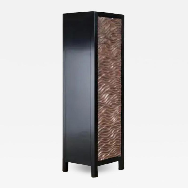 Robert Kuo Narrow Cabinet with Gobi Design Single Door by Robert Kuo Limited Edition