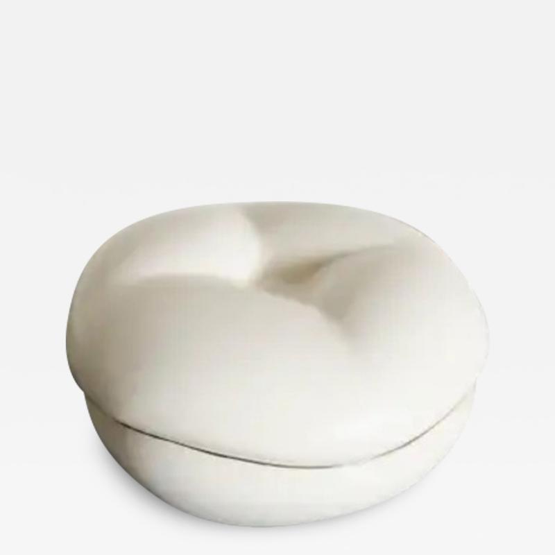 Robert Kuo Persimmon Box in Cream Lacquer by Robert Kuo Limited Edition