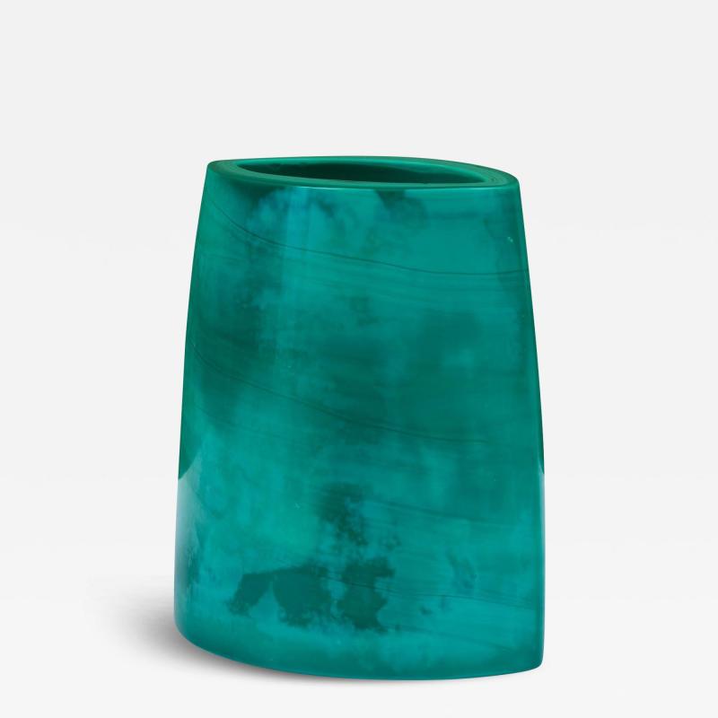 Robert Kuo Robert Kuo Green Peking Glass Vase