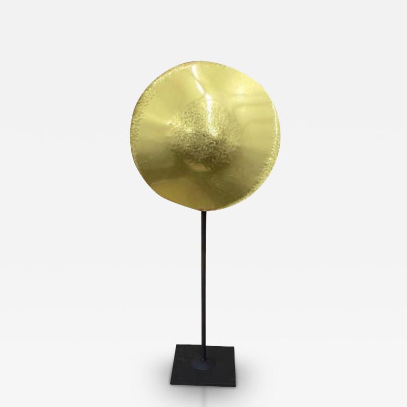 Robert Lee Morris Robert Lee Morris Tall Round Sail Hammered Brass Sculpture