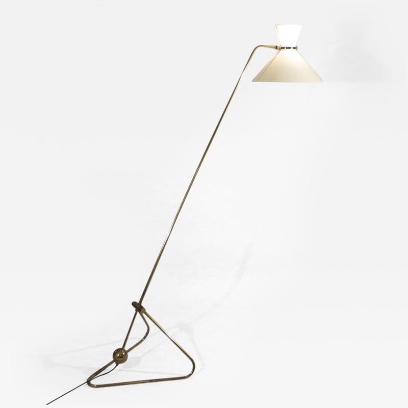 Robert Mathieu Counterweight Brass Standing Lamp