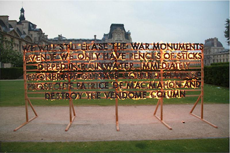 Robert Montgomery Louvre Fire Poem 2015
