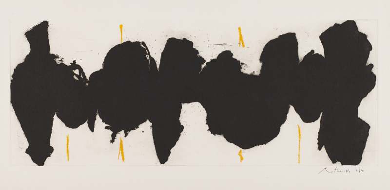 Robert Motherwell Running Elegy II Yellow State 1983