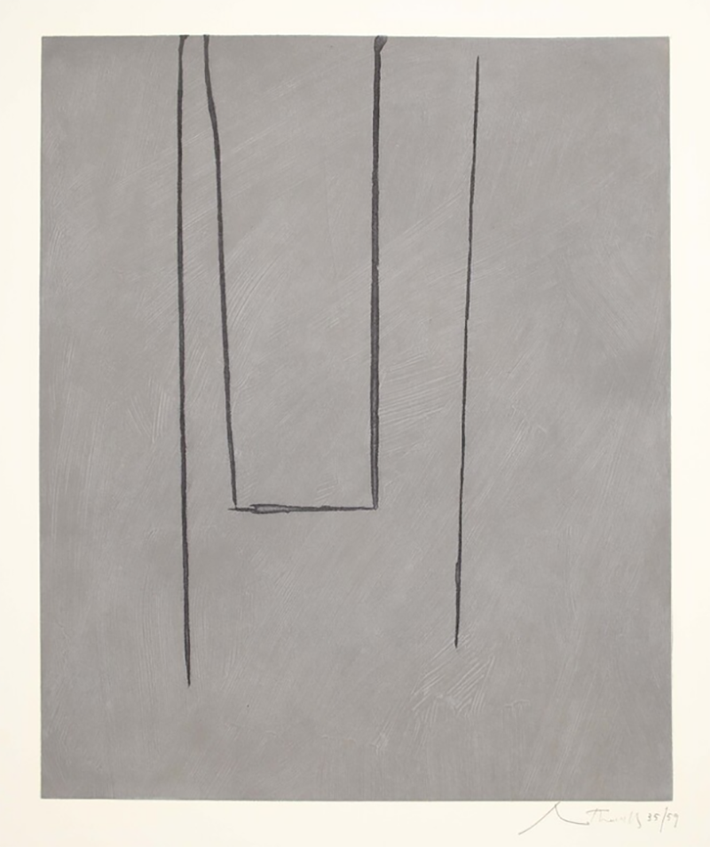 Robert Motherwell Slate Gray Pintura 1975
