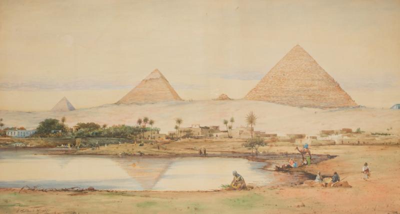 Robert Murdoch Wright Large watercolour of Cairo by Robert Murdoch Wright