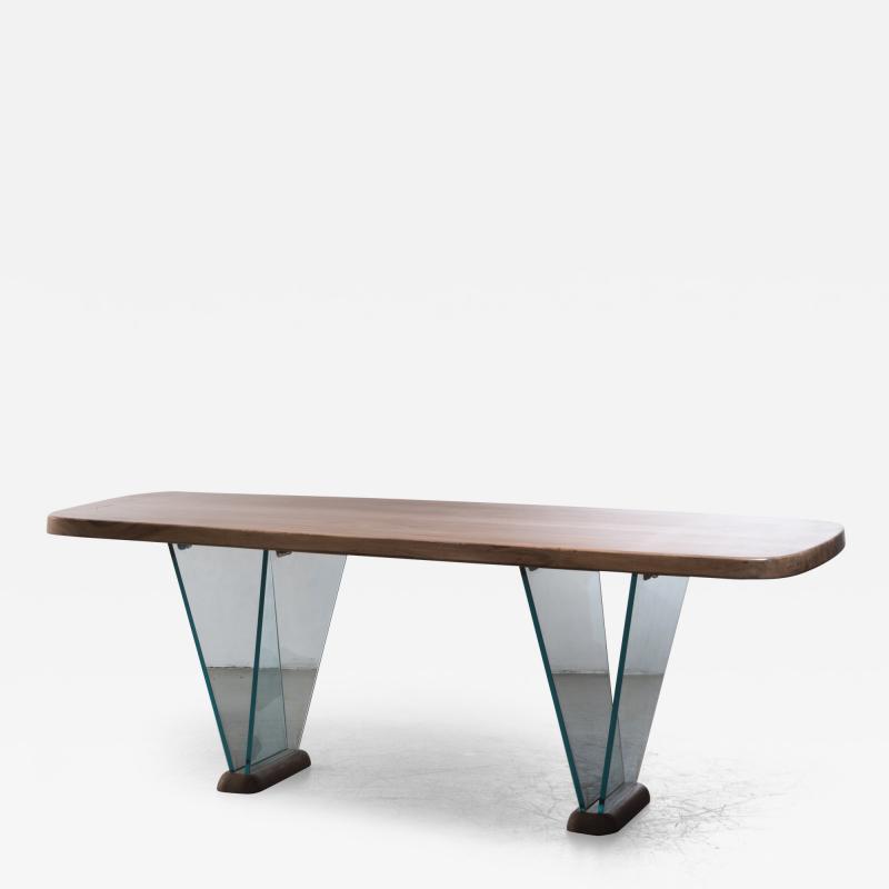 Robert Sentou Robert Sentou Desk with Glass Legs