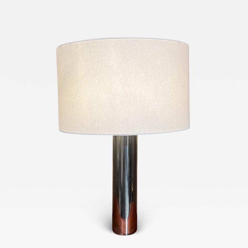 Robert Sonneman Sonneman Lighting 1970s Chrome Cylinder Table Lamp Style of Robert Sonneman