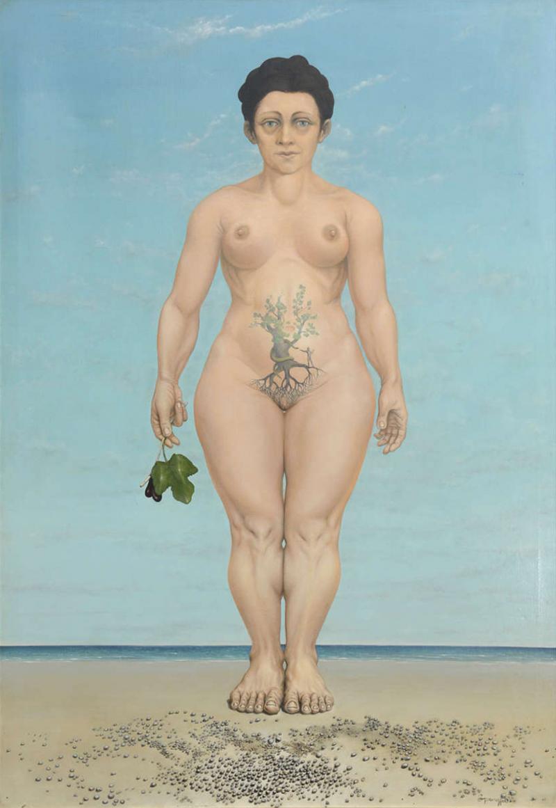 Robert Springfels Oil on Canvas Figurative Painting Titled Female 1970 