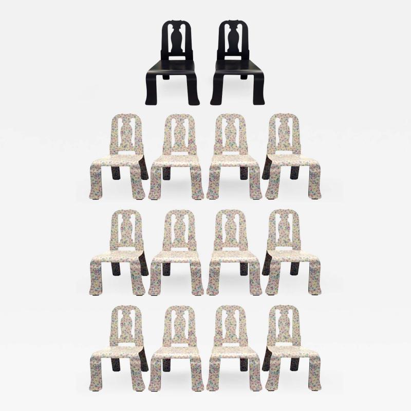 Robert Venturi Rare Robert Venturi Set of 14 Queen Anne Chairs for Knoll circa 1984 signed 